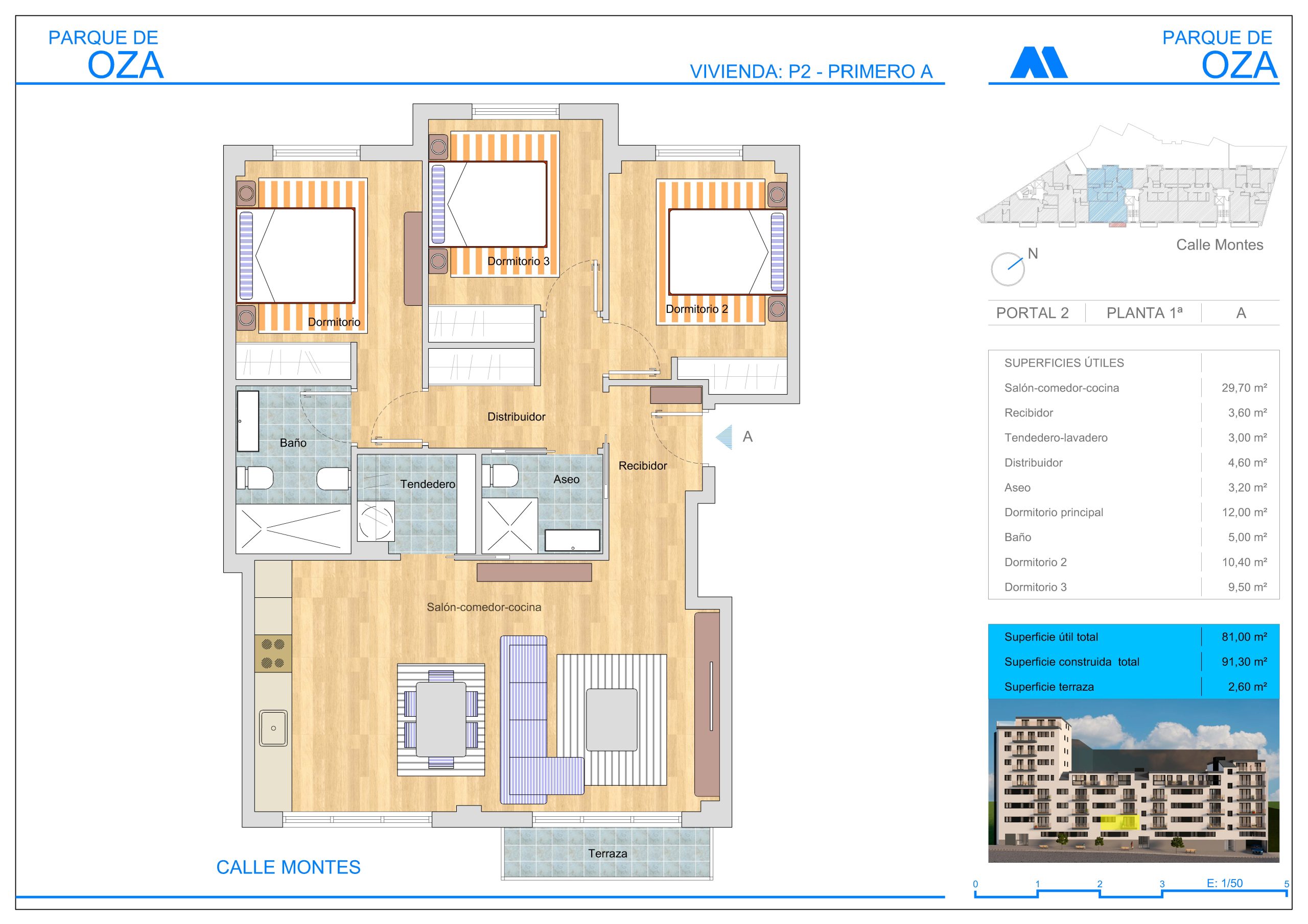 PLANTA 1 ESCALERA 2 TIPO A