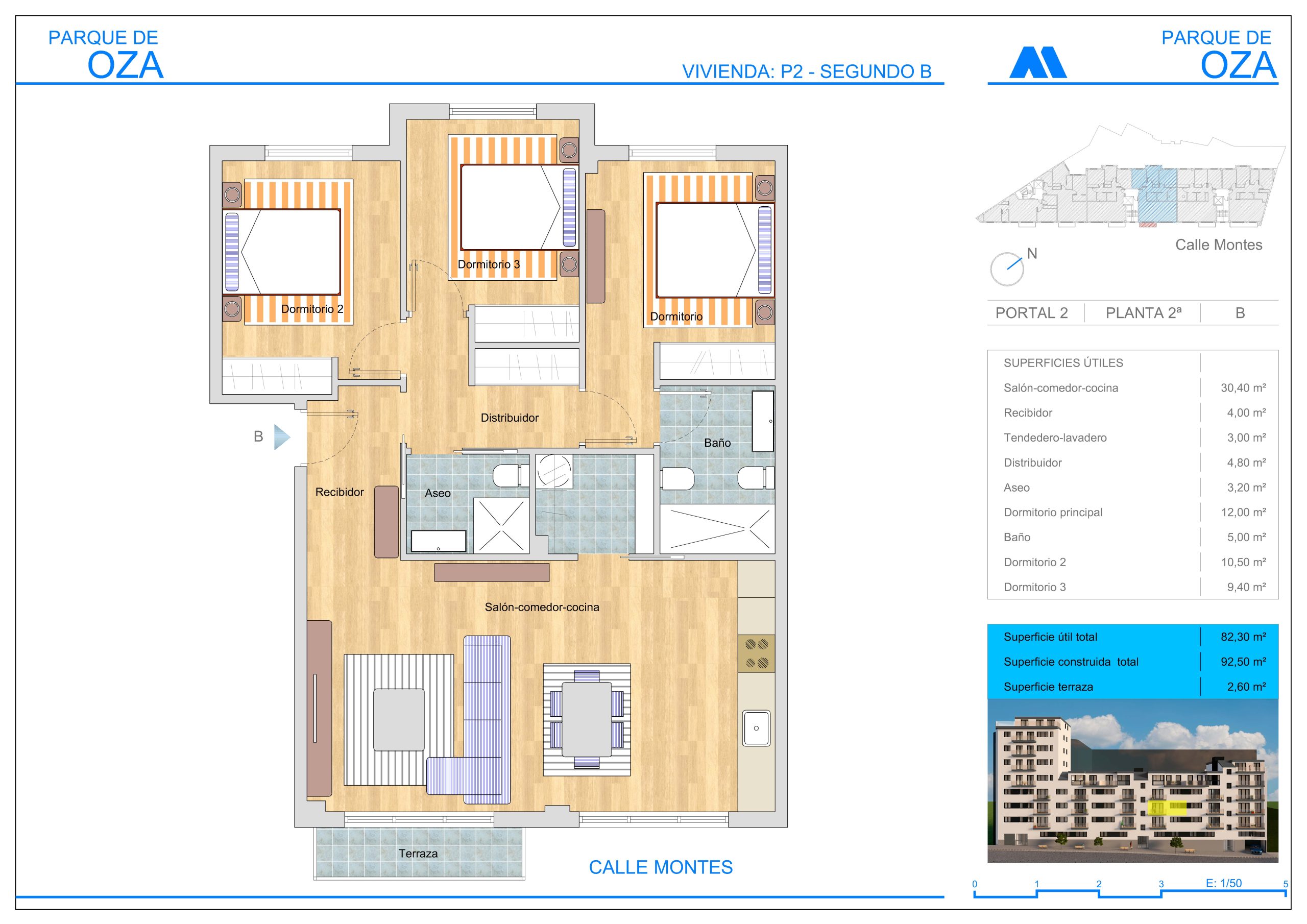 PLANTA 2 ESCALERA 2 TIPO B