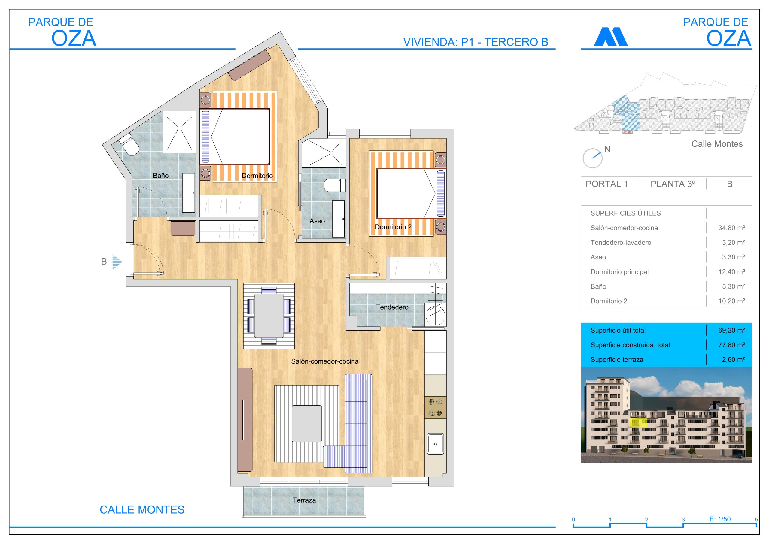 PLANTA 3 ESCALERA 1 TIPO B