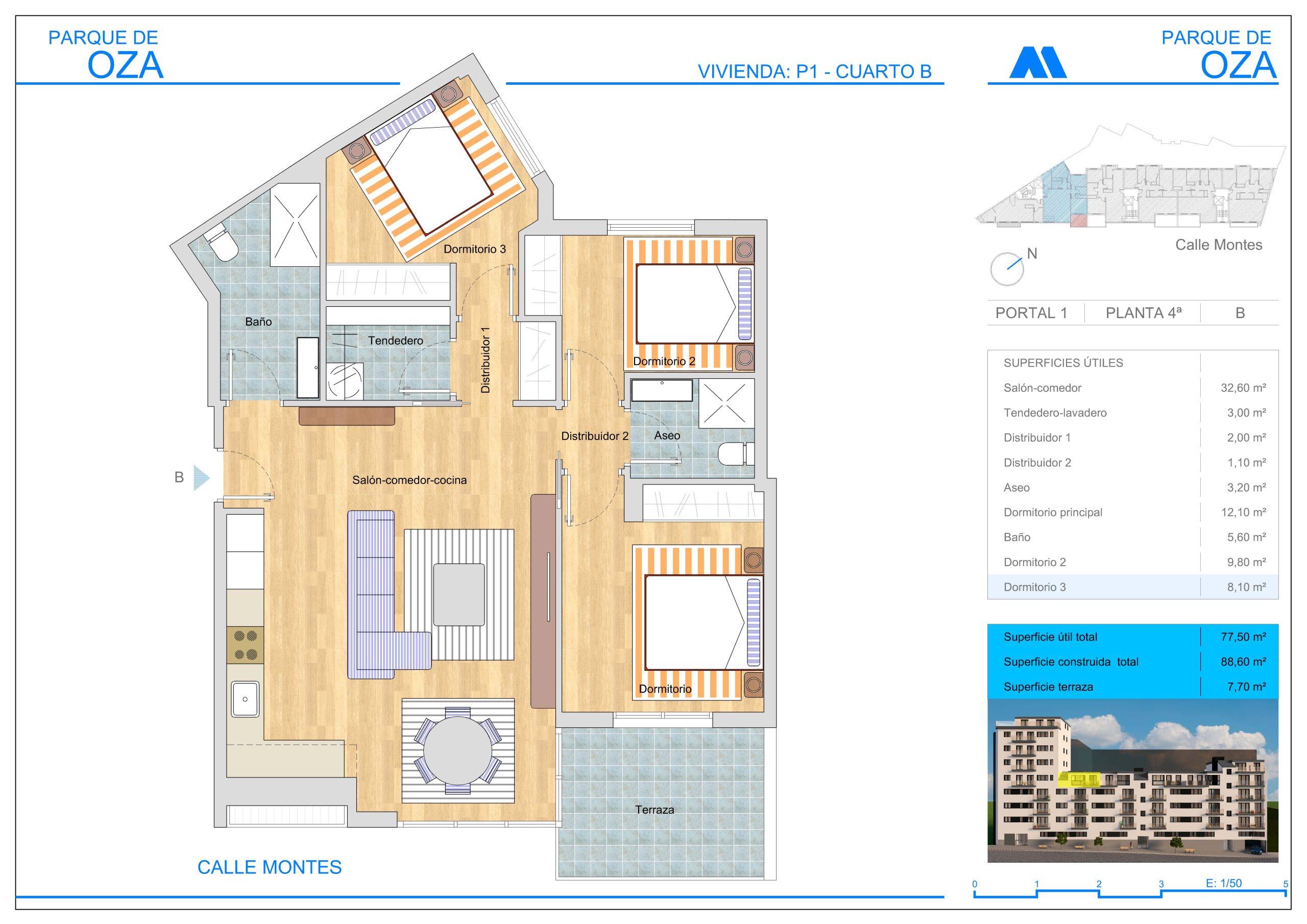 PLANTA 4 ESCALERA 1 TIPO B