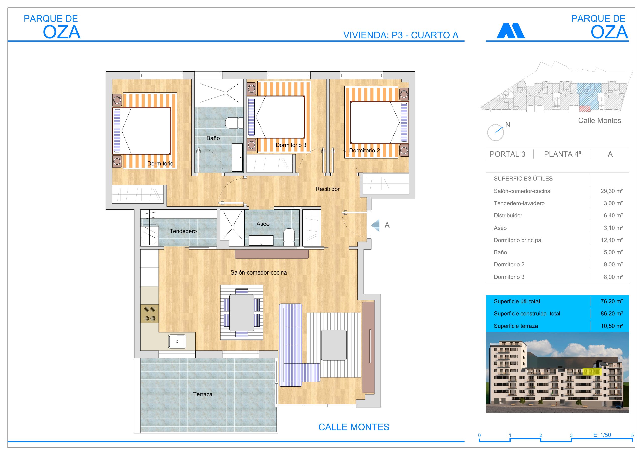 PLANTA 4 ESCALERA 3 TIPO A