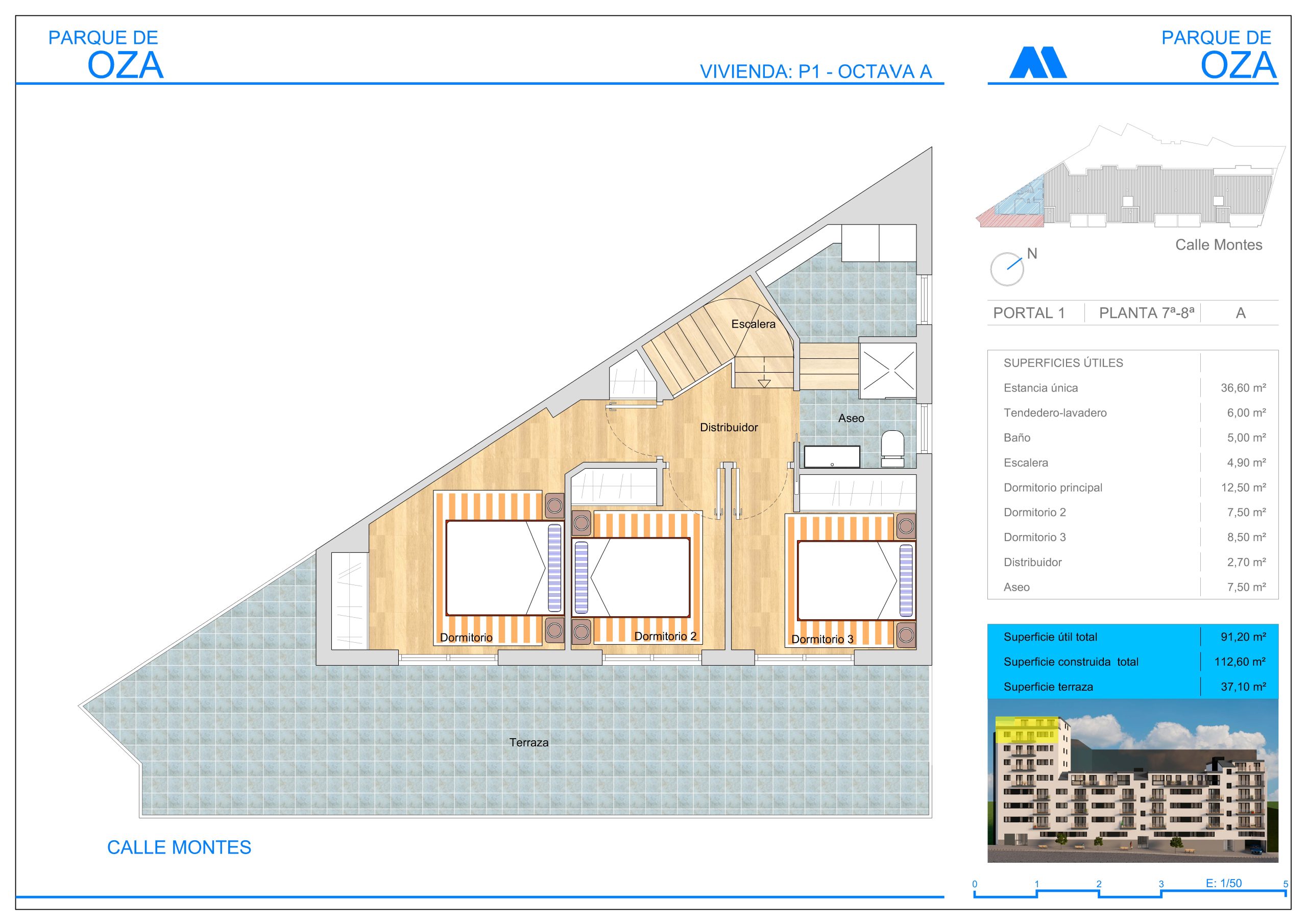 PLANTA 8 ESCALERA 1 DUPLEX A